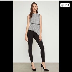 BCBGMaxAzria Black and Gray Asymmetrical Top